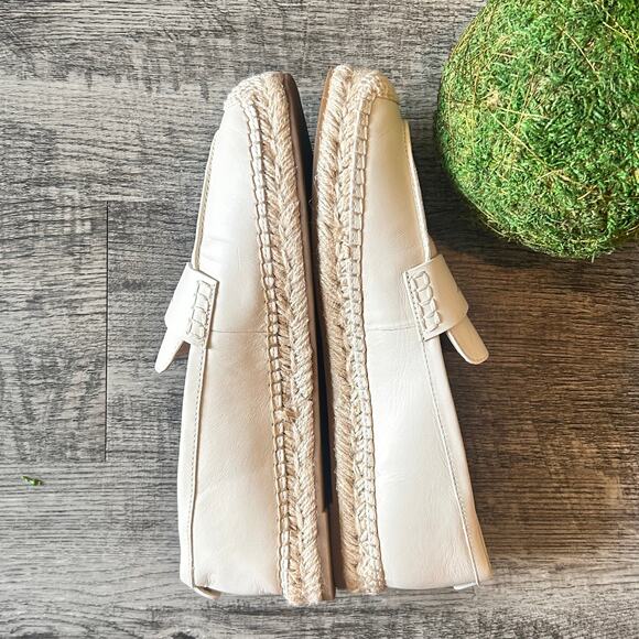 Sam Edelman Loafer Sz 10M Soft Ivory Leather Flat Casual Comfort Shoe Norm-core - Picture 9 of 15